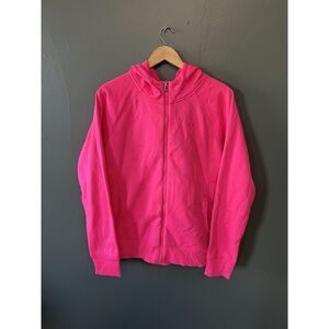 Under Armour Womens Pink Full Zip Hooded Athletic Jacket Size XL
